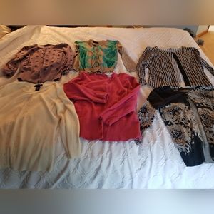 Cardigan sweater lot, six sweaters